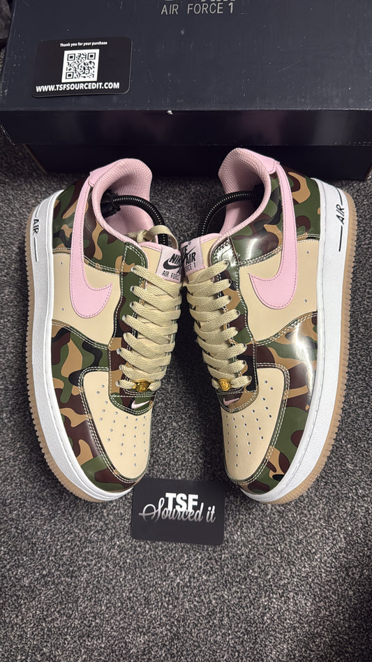 NikeAir Force 1 Low 'Patent Camo Pink'