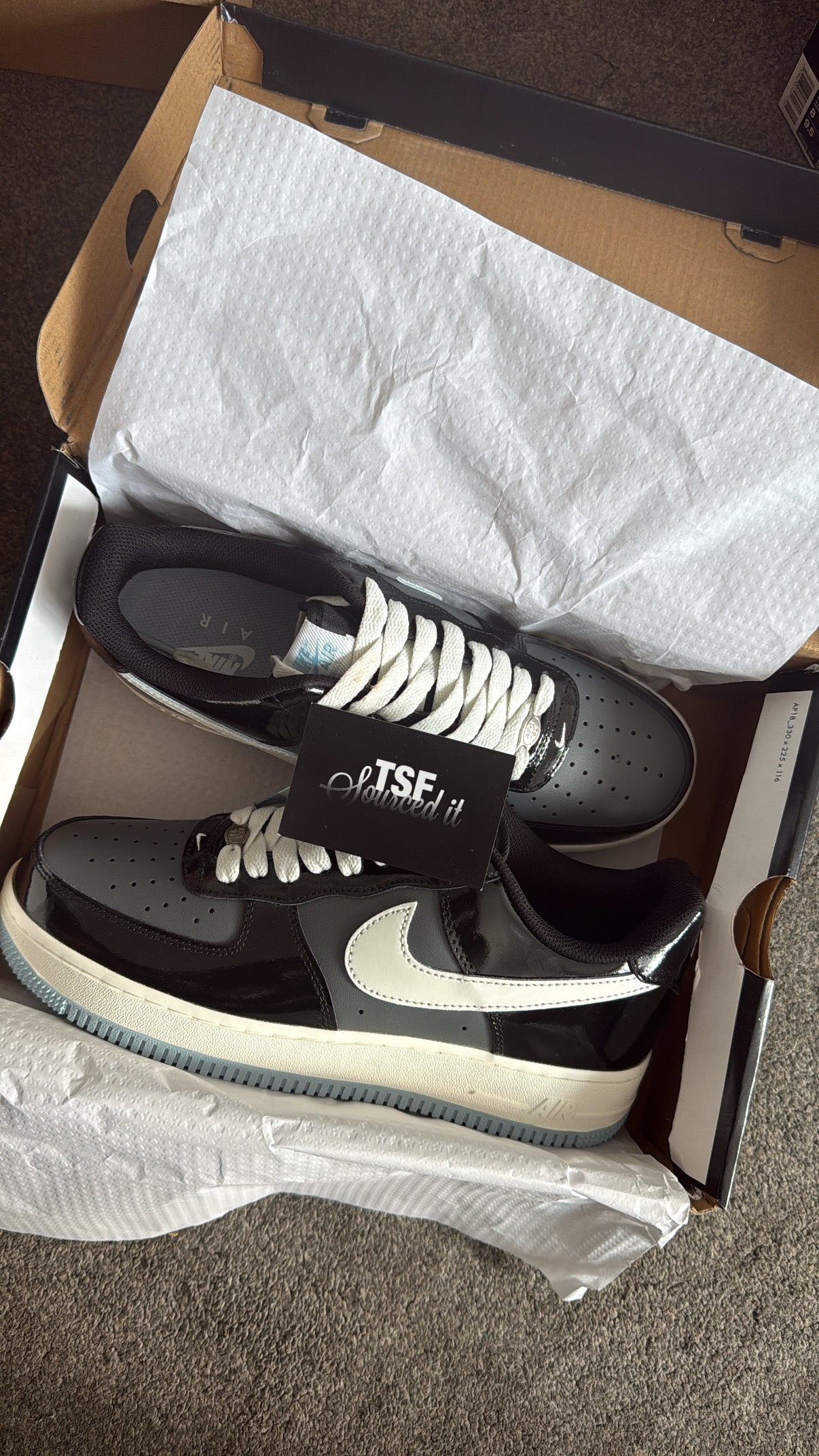 AF1 'Black Iron Grey Patent’