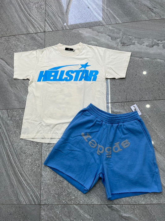 Hellstar x spider shorts set